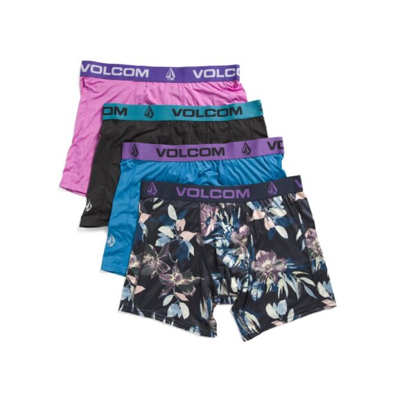 VOLCOM Black Multi 4pk Assorted Boxer Briefs - Picture 1 of 2